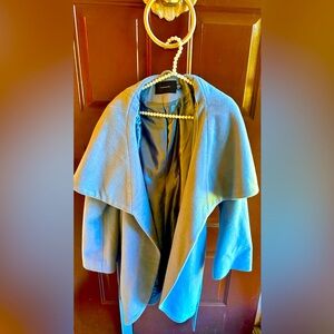 Wool shawl wrap coat in a beautiful blue color size medium from Tahari, NWOT.